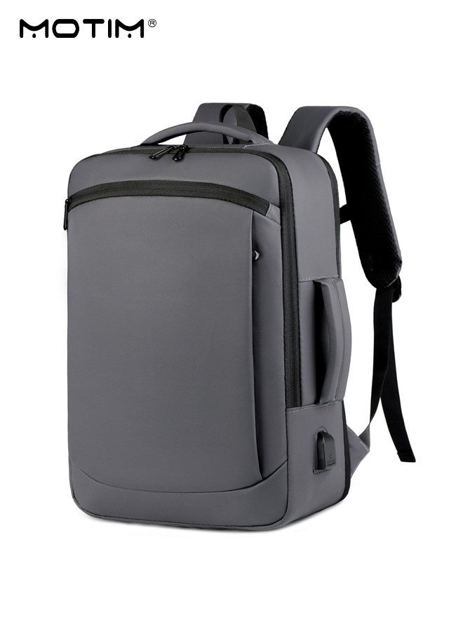 Motim Travel Laptop Backpack, Anti-Theft Durable Laptop Backpack with USB Charging Port, Waterproof Computer Bag Fits 15.6 Inch Laptop Notebook with Independent Computer Compartment, Large Capacity